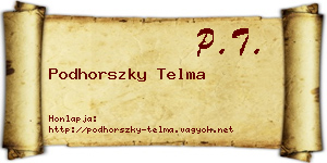 Podhorszky Telma névjegykártya
